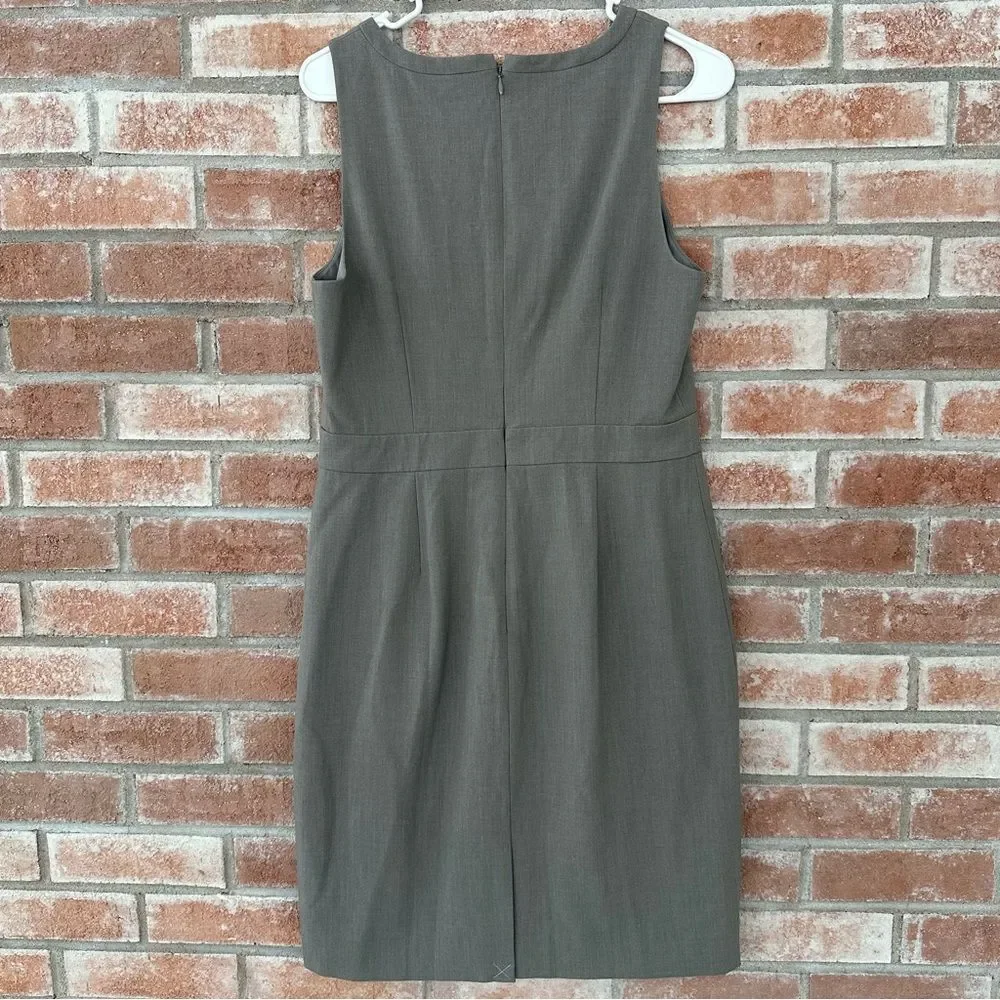 J. Crew Pencil Shift Suiting Dress Gray Knee Length Business NEW Women’s 6 - Picture 6 of 8